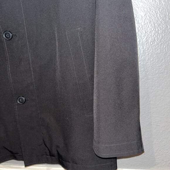 BLACK BROWN 1826 Hooded Jacket - Full Zip Dress Raincoat Overcoat - EUC -40R - Picture 6 of 16